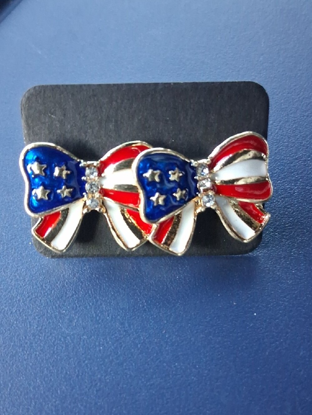$8 Each Or Bundle 5/$20 Patriotic Red, White & Blue Bow Stud Earrings
